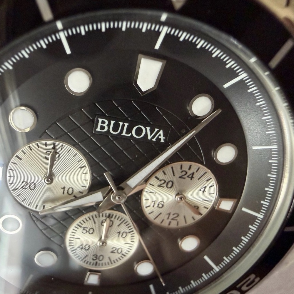 Bulova Black and Silver Sport Chronograph Watch - Picture 13 of 15